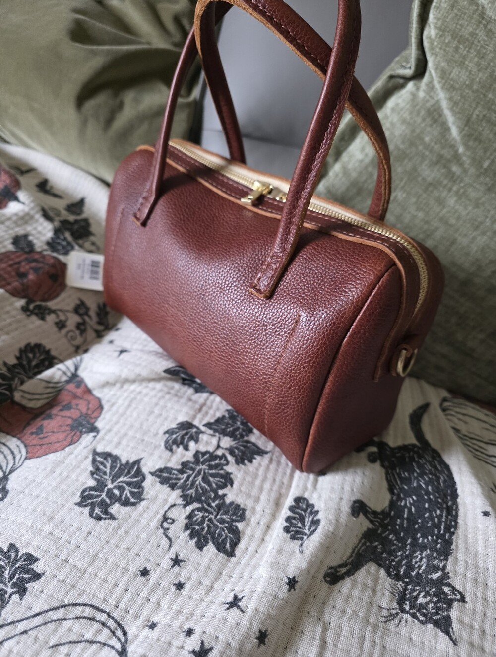 Portland Leather Goods Large Sloan Genuine Leather  Nutmeg